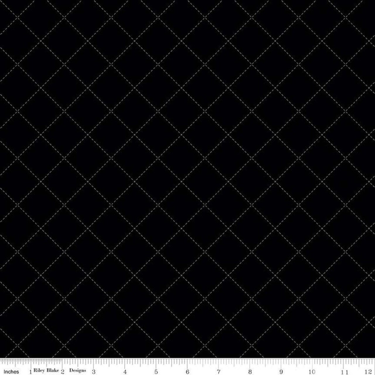 Fabric Riley Blake Black Stitch Blackout by the Quarter Yard C16246-BLACK